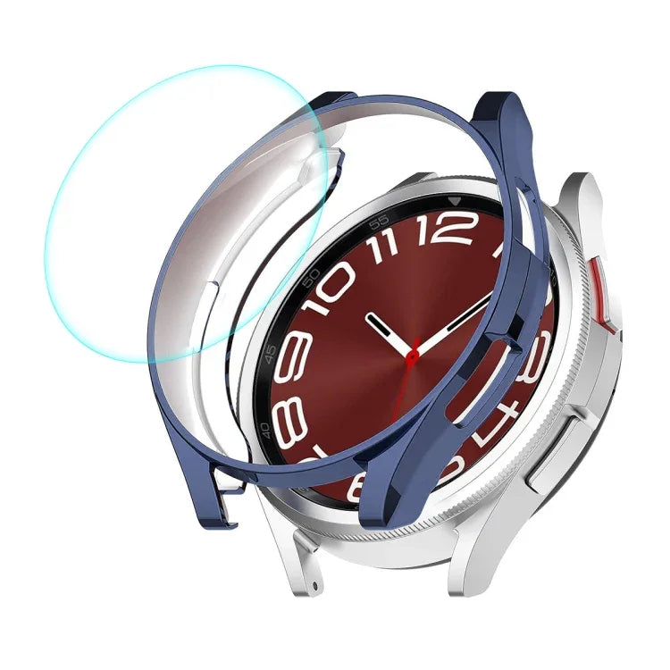เคส TPU นุ่มชุบไฟฟ้า ENKAY Hat-Prince + ฟิล์มกระจก 9H หนา 0.2 มม. สำหรับ Samsung Galaxy Watch6 Classic 47mm, สำหรับ Samsung Galaxy Watch6 Classic 43mm