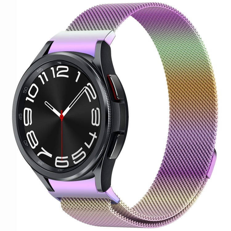 สายรัดนาฬิกา Button Style Milan Magnetic Metal สำหรับ Samsung Galaxy Watch 6 Classic, สำหรับ Samsung Galaxy Watch5 / 5 Pro, สำหรับ Samsung Galaxy Watch4 / 4 Classic 46mm, สำหรับ Samsung Galaxy Watch3 41mm