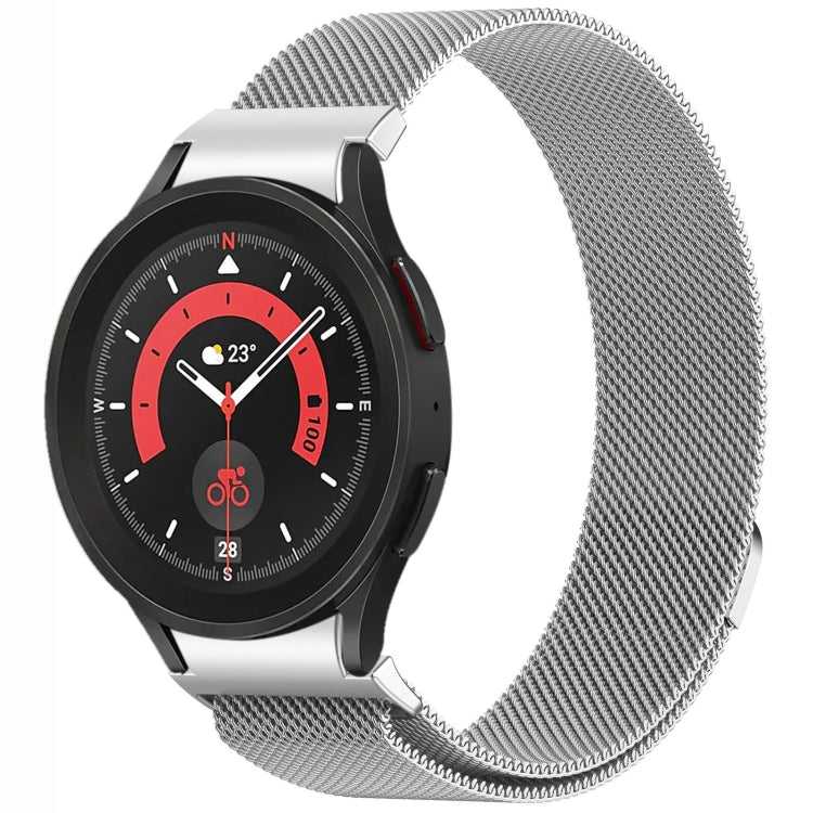 สายรัดนาฬิกา Button Style Milan Magnetic Metal สำหรับ Samsung Galaxy Watch 6 Classic, สำหรับ Samsung Galaxy Watch5 / 5 Pro, สำหรับ Samsung Galaxy Watch4 / 4 Classic 46mm, สำหรับ Samsung Galaxy Watch3 41mm