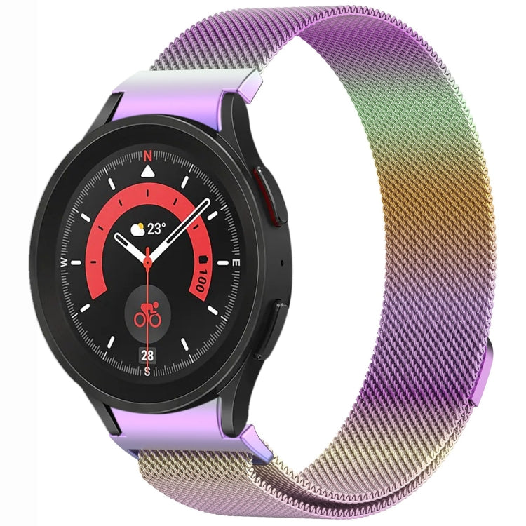 สายรัดนาฬิกา Button Style Milan Magnetic Metal สำหรับ Samsung Galaxy Watch 6 Classic, สำหรับ Samsung Galaxy Watch5 / 5 Pro, สำหรับ Samsung Galaxy Watch4 / 4 Classic 46mm, สำหรับ Samsung Galaxy Watch3 41mm
