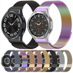 สายรัดนาฬิกา Button Style Milan Magnetic Metal สำหรับ Samsung Galaxy Watch 6 Classic, สำหรับ Samsung Galaxy Watch5 / 5 Pro, สำหรับ Samsung Galaxy Watch4 / 4 Classic 46mm, สำหรับ Samsung Galaxy Watch3 41mm