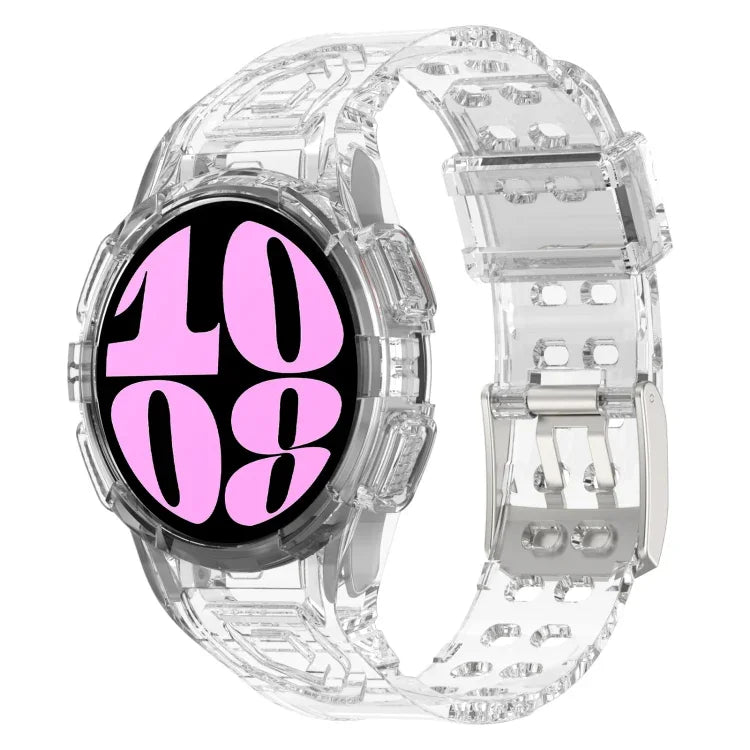 สายซิลิโคนแบบบูรณาการ TPU สำหรับ Samsung Galaxy Watch6 44mm, สำหรับ Samsung Galaxy Watch6 40mm