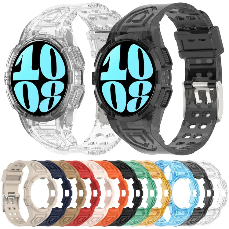 สายซิลิโคนแบบบูรณาการ TPU สำหรับ Samsung Galaxy Watch6 44mm, สำหรับ Samsung Galaxy Watch6 40mm