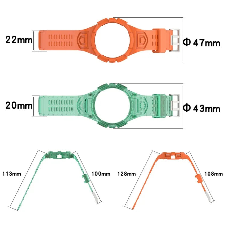 สายซิลิโคนแบบบูรณาการ TPU สำหรับ Samsung Galaxy Watch6 44mm, สำหรับ Samsung Galaxy Watch6 40mm