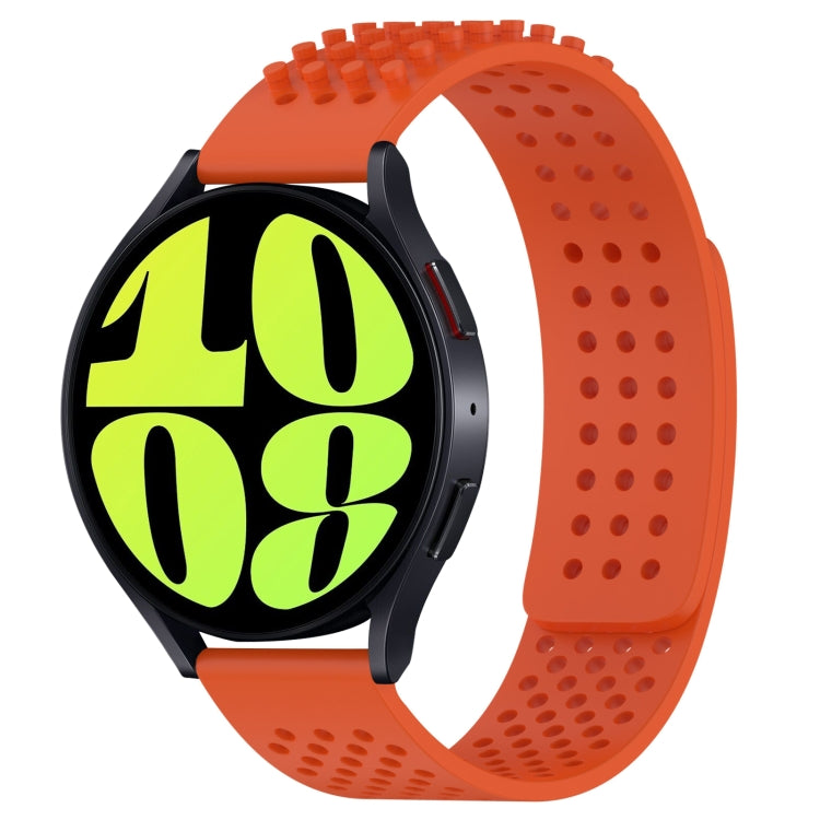 สายรัดนาฬิกาซิลิโคนรูระบายอากาศ 3D จุด ขนาด 20 มม. สำหรับ Samsung Galaxy Watch 6 Classic ขนาด 47 มม. สำหรับ Samsung Galaxy Watch 6 ขนาด 44 มม. สำหรับ Samsung Galaxy Watch 6 ขนาด 40 มม.