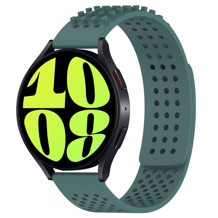 สายรัดนาฬิกาซิลิโคนรูระบายอากาศ 3D จุด ขนาด 20 มม. สำหรับ Samsung Galaxy Watch 6 Classic ขนาด 47 มม. สำหรับ Samsung Galaxy Watch 6 ขนาด 44 มม. สำหรับ Samsung Galaxy Watch 6 ขนาด 40 มม.