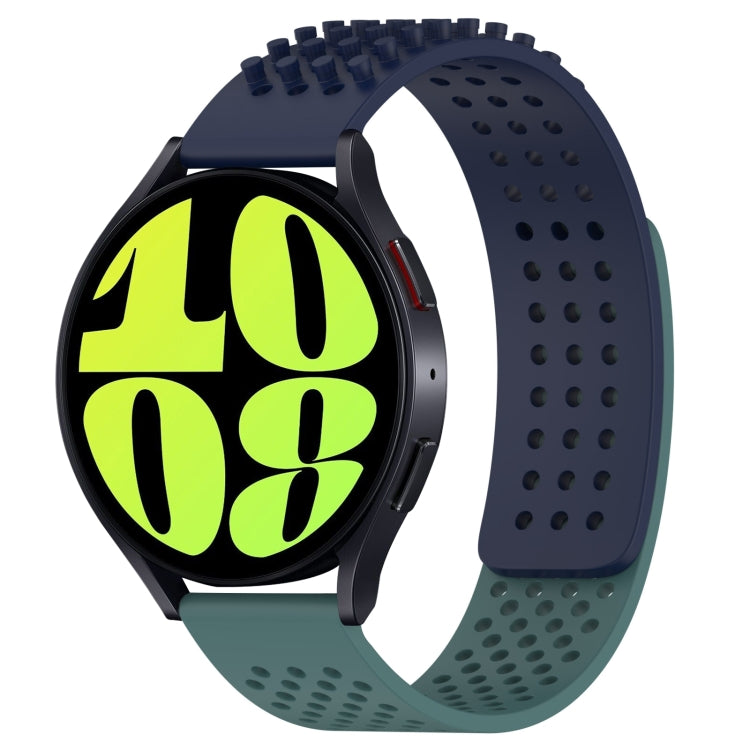 สายรัดนาฬิกาซิลิโคนรูระบายอากาศ 3D จุด ขนาด 20 มม. สำหรับ Samsung Galaxy Watch 6 Classic ขนาด 47 มม. สำหรับ Samsung Galaxy Watch 6 ขนาด 44 มม. สำหรับ Samsung Galaxy Watch 6 ขนาด 40 มม.