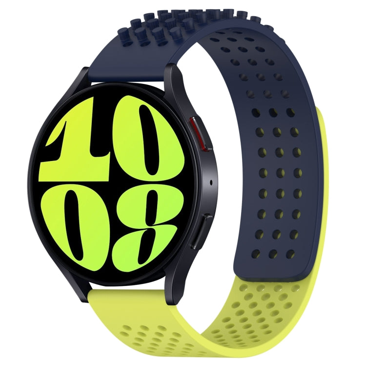สายรัดนาฬิกาซิลิโคนรูระบายอากาศ 3D จุด ขนาด 20 มม. สำหรับ Samsung Galaxy Watch 6 Classic ขนาด 47 มม. สำหรับ Samsung Galaxy Watch 6 ขนาด 44 มม. สำหรับ Samsung Galaxy Watch 6 ขนาด 40 มม.
