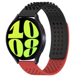 สายรัดนาฬิกาซิลิโคนรูระบายอากาศ 3D จุด ขนาด 20 มม. สำหรับ Samsung Galaxy Watch 6 Classic ขนาด 47 มม. สำหรับ Samsung Galaxy Watch 6 ขนาด 44 มม. สำหรับ Samsung Galaxy Watch 6 ขนาด 40 มม.