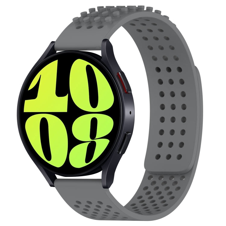 สายรัดนาฬิกาซิลิโคนรูระบายอากาศ 3D จุด ขนาด 20 มม. สำหรับ Samsung Galaxy Watch 6 Classic ขนาด 47 มม. สำหรับ Samsung Galaxy Watch 6 ขนาด 44 มม. สำหรับ Samsung Galaxy Watch 6 ขนาด 40 มม.