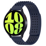 สายรัดนาฬิกาซิลิโคนรูระบายอากาศ 3D จุด ขนาด 20 มม. สำหรับ Samsung Galaxy Watch 6 Classic ขนาด 47 มม. สำหรับ Samsung Galaxy Watch 6 ขนาด 44 มม. สำหรับ Samsung Galaxy Watch 6 ขนาด 40 มม.