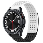 สายรัดนาฬิกาซิลิโคนรูระบายอากาศ 3D จุด ขนาด 20 มม. สำหรับ Samsung Galaxy Watch 6 Classic ขนาด 47 มม. สำหรับ Samsung Galaxy Watch 6 ขนาด 44 มม. สำหรับ Samsung Galaxy Watch 6 ขนาด 40 มม.