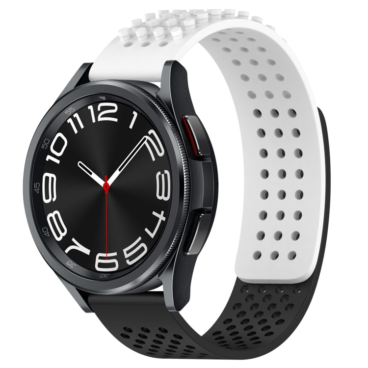 สายรัดนาฬิกาซิลิโคนรูระบายอากาศ 3D จุด ขนาด 20 มม. สำหรับ Samsung Galaxy Watch 6 Classic ขนาด 47 มม. สำหรับ Samsung Galaxy Watch 6 ขนาด 44 มม. สำหรับ Samsung Galaxy Watch 6 ขนาด 40 มม.