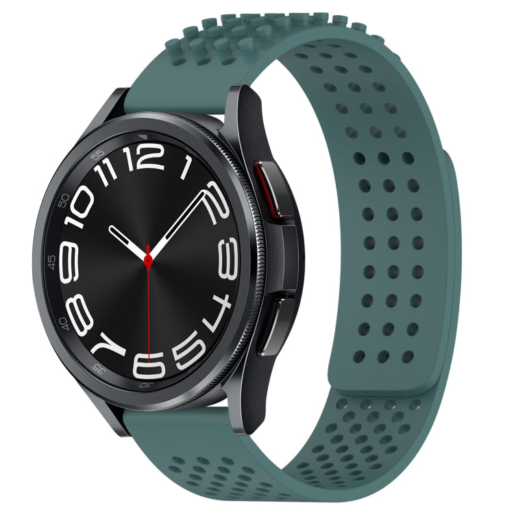 สายรัดนาฬิกาซิลิโคนรูระบายอากาศ 3D จุด ขนาด 20 มม. สำหรับ Samsung Galaxy Watch 6 Classic ขนาด 47 มม. สำหรับ Samsung Galaxy Watch 6 ขนาด 44 มม. สำหรับ Samsung Galaxy Watch 6 ขนาด 40 มม.