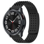 สายรัดนาฬิกาซิลิโคนรูระบายอากาศ 3D จุด ขนาด 20 มม. สำหรับ Samsung Galaxy Watch 6 Classic ขนาด 47 มม. สำหรับ Samsung Galaxy Watch 6 ขนาด 44 มม. สำหรับ Samsung Galaxy Watch 6 ขนาด 40 มม.