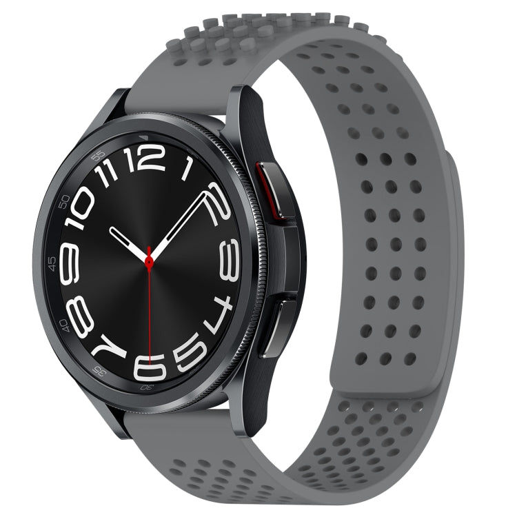 สายรัดนาฬิกาซิลิโคนรูระบายอากาศ 3D จุด ขนาด 20 มม. สำหรับ Samsung Galaxy Watch 6 Classic ขนาด 47 มม. สำหรับ Samsung Galaxy Watch 6 ขนาด 44 มม. สำหรับ Samsung Galaxy Watch 6 ขนาด 40 มม.