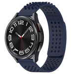 สายรัดนาฬิกาซิลิโคนรูระบายอากาศ 3D จุด ขนาด 20 มม. สำหรับ Samsung Galaxy Watch 6 Classic ขนาด 47 มม. สำหรับ Samsung Galaxy Watch 6 ขนาด 44 มม. สำหรับ Samsung Galaxy Watch 6 ขนาด 40 มม.