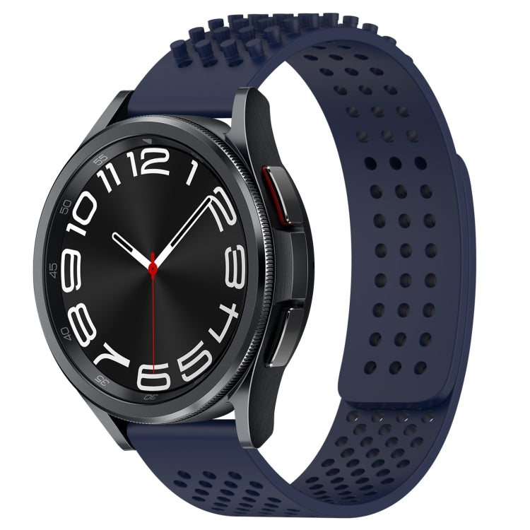 สายรัดนาฬิกาซิลิโคนรูระบายอากาศ 3D จุด ขนาด 20 มม. สำหรับ Samsung Galaxy Watch 6 Classic ขนาด 43 มม. สำหรับ Samsung Galaxy Watch 5 Pro Golf Edition สำหรับ Samsung Galaxy Watch 5 Golf Edition
