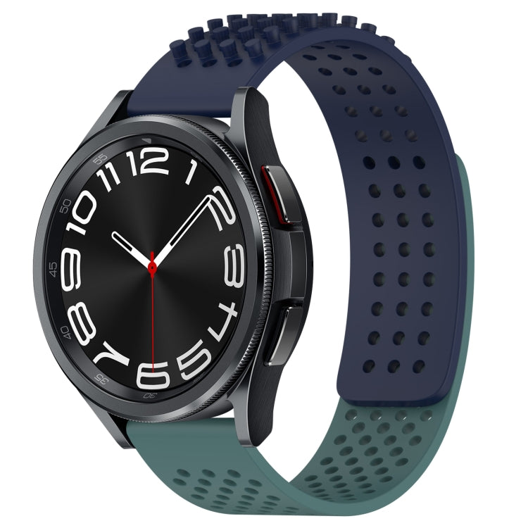 สายรัดนาฬิกาซิลิโคนรูระบายอากาศ 3D จุด ขนาด 20 มม. สำหรับ Samsung Galaxy Watch 6 Classic ขนาด 43 มม. สำหรับ Samsung Galaxy Watch 5 Pro Golf Edition สำหรับ Samsung Galaxy Watch 5 Golf Edition