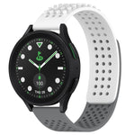 สายรัดนาฬิกาซิลิโคนรูระบายอากาศ 3D จุด ขนาด 20 มม. สำหรับ Samsung Galaxy Watch 6 Classic ขนาด 43 มม. สำหรับ Samsung Galaxy Watch 5 Pro Golf Edition สำหรับ Samsung Galaxy Watch 5 Golf Edition