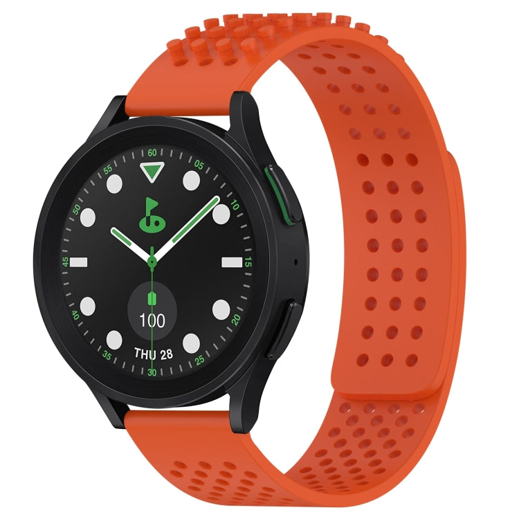 สายรัดนาฬิกาซิลิโคนรูระบายอากาศ 3D จุด ขนาด 20 มม. สำหรับ Samsung Galaxy Watch 6 Classic ขนาด 43 มม. สำหรับ Samsung Galaxy Watch 5 Pro Golf Edition สำหรับ Samsung Galaxy Watch 5 Golf Edition