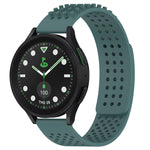 สายรัดนาฬิกาซิลิโคนรูระบายอากาศ 3D จุด ขนาด 20 มม. สำหรับ Samsung Galaxy Watch 6 Classic ขนาด 43 มม. สำหรับ Samsung Galaxy Watch 5 Pro Golf Edition สำหรับ Samsung Galaxy Watch 5 Golf Edition