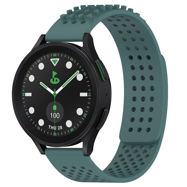 สายรัดนาฬิกาซิลิโคนรูระบายอากาศ 3D จุด ขนาด 20 มม. สำหรับ Samsung Galaxy Watch 6 Classic ขนาด 43 มม. สำหรับ Samsung Galaxy Watch 5 Pro Golf Edition สำหรับ Samsung Galaxy Watch 5 Golf Edition