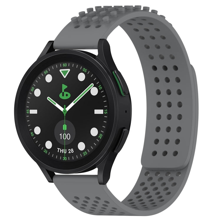 สายรัดนาฬิกาซิลิโคนรูระบายอากาศ 3D จุด ขนาด 20 มม. สำหรับ Samsung Galaxy Watch 6 Classic ขนาด 43 มม. สำหรับ Samsung Galaxy Watch 5 Pro Golf Edition สำหรับ Samsung Galaxy Watch 5 Golf Edition