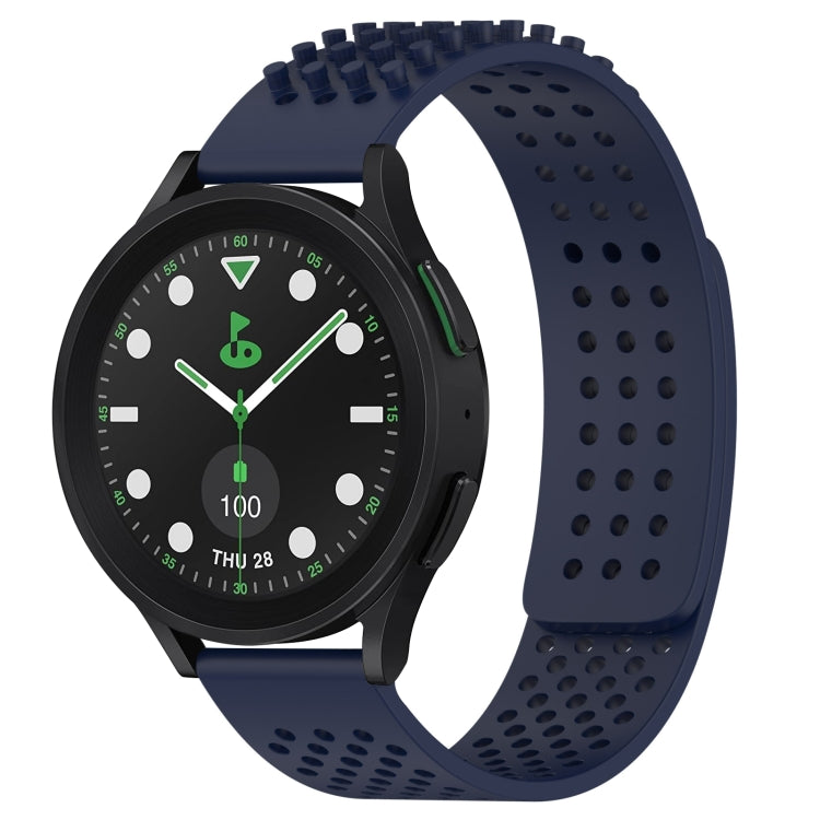 สายรัดนาฬิกาซิลิโคนรูระบายอากาศ 3D จุด ขนาด 20 มม. สำหรับ Samsung Galaxy Watch 6 Classic ขนาด 43 มม. สำหรับ Samsung Galaxy Watch 5 Pro Golf Edition สำหรับ Samsung Galaxy Watch 5 Golf Edition