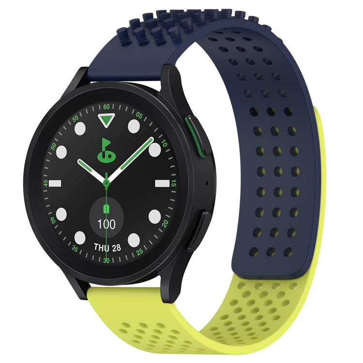 สายรัดนาฬิกาซิลิโคนรูระบายอากาศ 3D จุด ขนาด 20 มม. สำหรับ Samsung Galaxy Watch 6 Classic ขนาด 43 มม. สำหรับ Samsung Galaxy Watch 5 Pro Golf Edition สำหรับ Samsung Galaxy Watch 5 Golf Edition