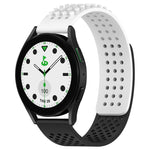 สายรัดนาฬิกาซิลิโคนรูระบายอากาศ 3D จุด ขนาด 20 มม. สำหรับ Samsung Galaxy Watch 6 Classic ขนาด 43 มม. สำหรับ Samsung Galaxy Watch 5 Pro Golf Edition สำหรับ Samsung Galaxy Watch 5 Golf Edition