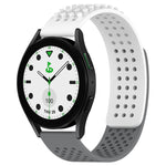 สายรัดนาฬิกาซิลิโคนรูระบายอากาศ 3D จุด ขนาด 20 มม. สำหรับ Samsung Galaxy Watch 6 Classic ขนาด 43 มม. สำหรับ Samsung Galaxy Watch 5 Pro Golf Edition สำหรับ Samsung Galaxy Watch 5 Golf Edition