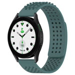 สายรัดนาฬิกาซิลิโคนรูระบายอากาศ 3D จุด ขนาด 20 มม. สำหรับ Samsung Galaxy Watch 6 Classic ขนาด 43 มม. สำหรับ Samsung Galaxy Watch 5 Pro Golf Edition สำหรับ Samsung Galaxy Watch 5 Golf Edition