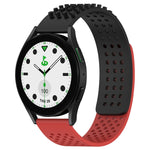 สายรัดนาฬิกาซิลิโคนรูระบายอากาศ 3D จุด ขนาด 20 มม. สำหรับ Samsung Galaxy Watch 6 Classic ขนาด 43 มม. สำหรับ Samsung Galaxy Watch 5 Pro Golf Edition สำหรับ Samsung Galaxy Watch 5 Golf Edition