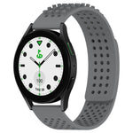 สายรัดนาฬิกาซิลิโคนรูระบายอากาศ 3D จุด ขนาด 20 มม. สำหรับ Samsung Galaxy Watch 6 Classic ขนาด 43 มม. สำหรับ Samsung Galaxy Watch 5 Pro Golf Edition สำหรับ Samsung Galaxy Watch 5 Golf Edition