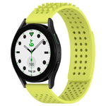 สายรัดนาฬิกาซิลิโคนรูระบายอากาศ 3D จุด ขนาด 20 มม. สำหรับ Samsung Galaxy Watch 6 Classic ขนาด 43 มม. สำหรับ Samsung Galaxy Watch 5 Pro Golf Edition สำหรับ Samsung Galaxy Watch 5 Golf Edition