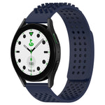สายรัดนาฬิกาซิลิโคนรูระบายอากาศ 3D จุด ขนาด 20 มม. สำหรับ Samsung Galaxy Watch 6 Classic ขนาด 43 มม. สำหรับ Samsung Galaxy Watch 5 Pro Golf Edition สำหรับ Samsung Galaxy Watch 5 Golf Edition