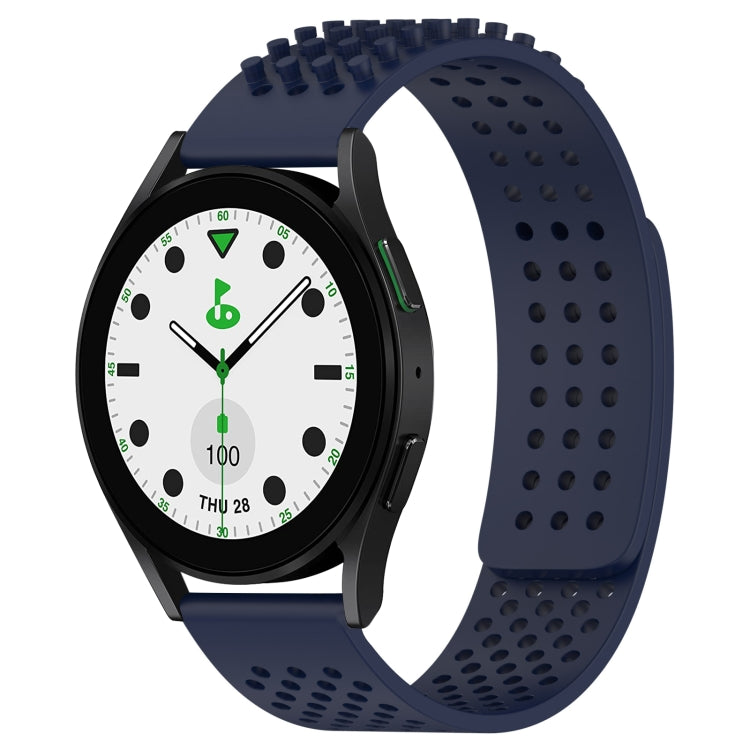 สายรัดนาฬิกาซิลิโคนรูระบายอากาศ 3D จุด ขนาด 20 มม. สำหรับ Samsung Galaxy Watch 6 Classic ขนาด 43 มม. สำหรับ Samsung Galaxy Watch 5 Pro Golf Edition สำหรับ Samsung Galaxy Watch 5 Golf Edition