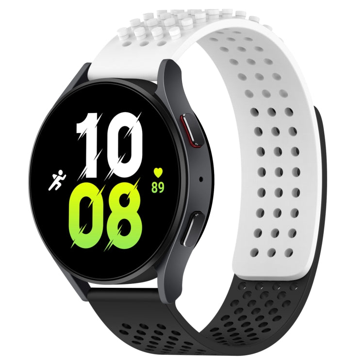 สายรัดนาฬิกาซิลิโคนรูระบายอากาศ 3D จุด ขนาด 20 มม. สำหรับ Samsung Galaxy Watch 5 ขนาด 44 มม. สำหรับ Samsung Galaxy Watch 5 Pro ขนาด 45 มม. สำหรับ Samsung Galaxy Watch 5 ขนาด 40 มม.
