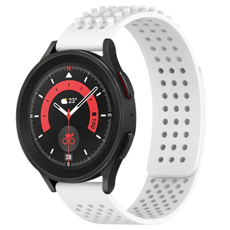 20mm Holes Breathable 3D Dots Silicone Watch Band, For Samsung Galaxy Watch 5  44mm, For Samsung Galaxy Watch 5 Pro  45mm, For Samsung Galaxy Watch 5  40mm