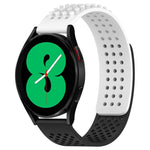 สายรัดนาฬิกาซิลิโคนรูระบายอากาศ 3D จุด ขนาด 20 มม. สำหรับ Samsung Galaxy Watch 4 ขนาด 44 มม. สำหรับ Samsung Galaxy Watch 4 ขนาด 40 มม. สำหรับ Samsung Galaxy Watch 4 Classic ขนาด 46 มม.