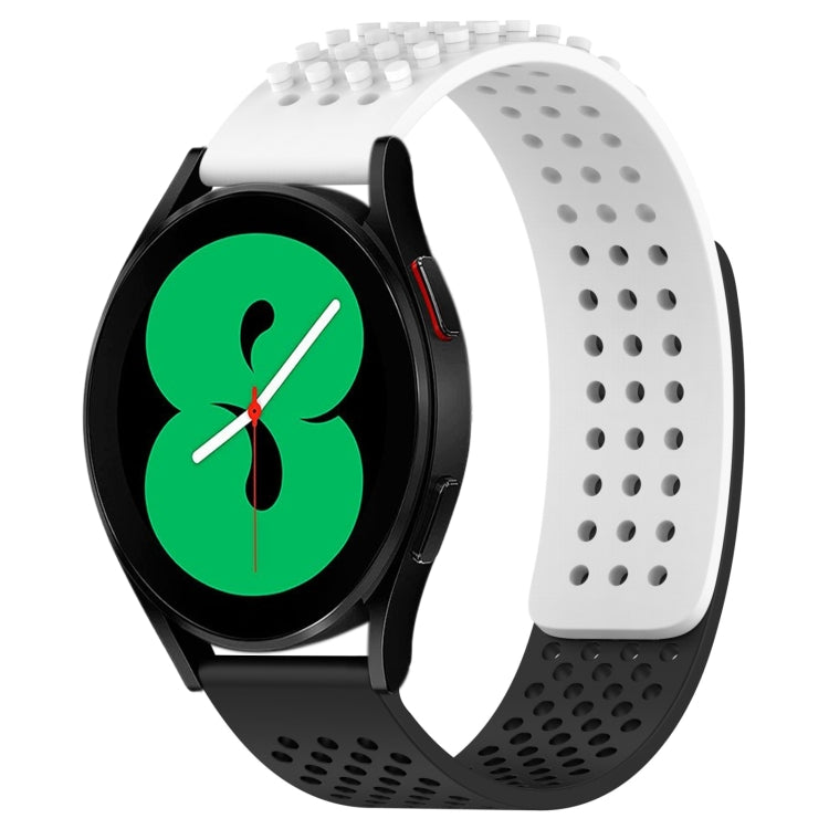 สายรัดนาฬิกาซิลิโคนรูระบายอากาศ 3D จุด ขนาด 20 มม. สำหรับ Samsung Galaxy Watch 4 ขนาด 44 มม. สำหรับ Samsung Galaxy Watch 4 ขนาด 40 มม. สำหรับ Samsung Galaxy Watch 4 Classic ขนาด 46 มม.