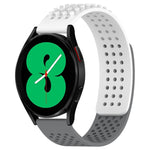 สายรัดนาฬิกาซิลิโคนรูระบายอากาศ 3D จุด ขนาด 20 มม. สำหรับ Samsung Galaxy Watch 4 ขนาด 44 มม. สำหรับ Samsung Galaxy Watch 4 ขนาด 40 มม. สำหรับ Samsung Galaxy Watch 4 Classic ขนาด 46 มม.