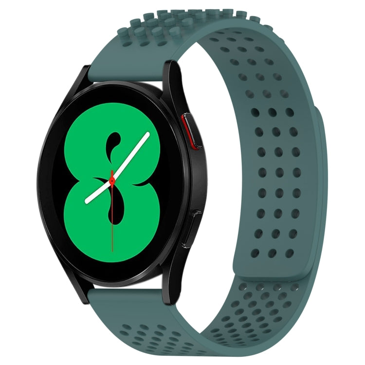 สายรัดนาฬิกาซิลิโคนรูระบายอากาศ 3D จุด ขนาด 20 มม. สำหรับ Samsung Galaxy Watch 4 ขนาด 44 มม. สำหรับ Samsung Galaxy Watch 4 ขนาด 40 มม. สำหรับ Samsung Galaxy Watch 4 Classic ขนาด 46 มม.