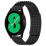 สายรัดนาฬิกาซิลิโคนรูระบายอากาศ 3D จุด ขนาด 20 มม. สำหรับ Samsung Galaxy Watch 4 ขนาด 44 มม. สำหรับ Samsung Galaxy Watch 4 ขนาด 40 มม. สำหรับ Samsung Galaxy Watch 4 Classic ขนาด 46 มม.
