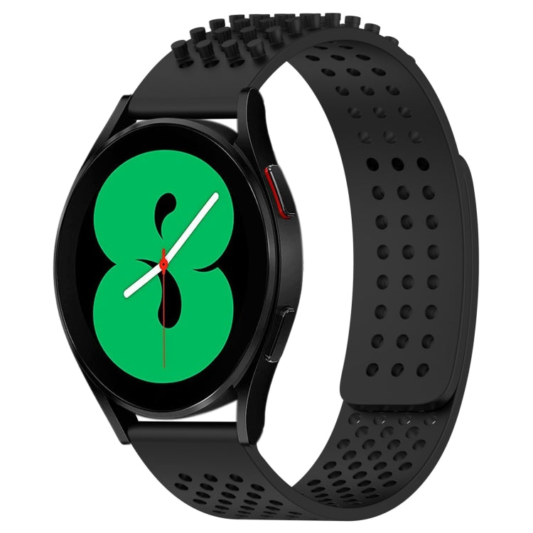 สายรัดนาฬิกาซิลิโคนรูระบายอากาศ 3D จุด ขนาด 20 มม. สำหรับ Samsung Galaxy Watch 4 ขนาด 44 มม. สำหรับ Samsung Galaxy Watch 4 ขนาด 40 มม. สำหรับ Samsung Galaxy Watch 4 Classic ขนาด 46 มม.