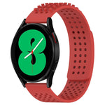 สายรัดนาฬิกาซิลิโคนรูระบายอากาศ 3D จุด ขนาด 20 มม. สำหรับ Samsung Galaxy Watch 4 ขนาด 44 มม. สำหรับ Samsung Galaxy Watch 4 ขนาด 40 มม. สำหรับ Samsung Galaxy Watch 4 Classic ขนาด 46 มม.