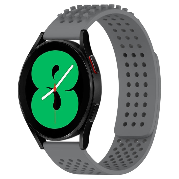 สายรัดนาฬิกาซิลิโคนรูระบายอากาศ 3D จุด ขนาด 20 มม. สำหรับ Samsung Galaxy Watch 4 ขนาด 44 มม. สำหรับ Samsung Galaxy Watch 4 ขนาด 40 มม. สำหรับ Samsung Galaxy Watch 4 Classic ขนาด 46 มม.