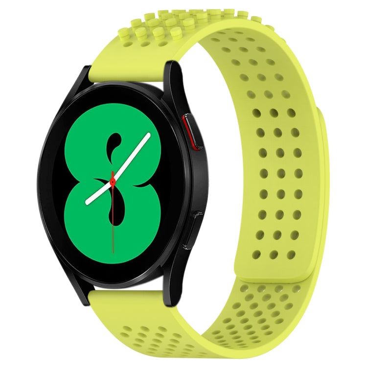 สายรัดนาฬิกาซิลิโคนรูระบายอากาศ 3D จุด ขนาด 20 มม. สำหรับ Samsung Galaxy Watch 4 ขนาด 44 มม. สำหรับ Samsung Galaxy Watch 4 ขนาด 40 มม. สำหรับ Samsung Galaxy Watch 4 Classic ขนาด 46 มม.