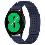 สายรัดนาฬิกาซิลิโคนรูระบายอากาศ 3D จุด ขนาด 20 มม. สำหรับ Samsung Galaxy Watch 4 ขนาด 44 มม. สำหรับ Samsung Galaxy Watch 4 ขนาด 40 มม. สำหรับ Samsung Galaxy Watch 4 Classic ขนาด 46 มม.